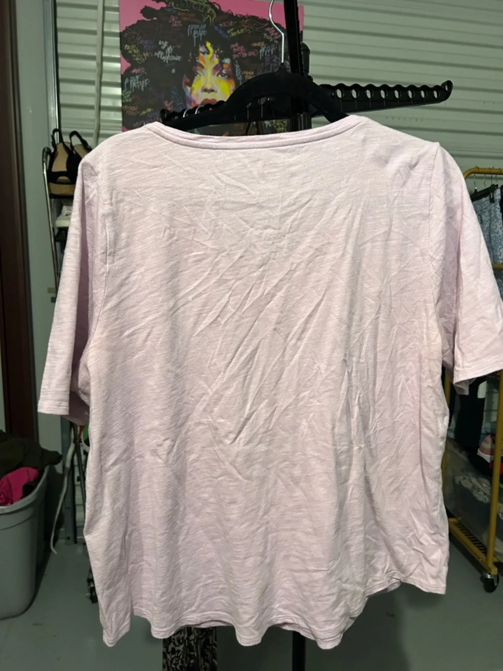 Eileen Fisher petite Light violet  V-Neck Women's Pocket Tee size Lrg petite - Picture 4 of 4